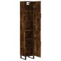 Highboard Räuchereiche 34,5x34x180 cm Holzwerkstoff Highboard Räuchereiche 34,5x34x180 cm Holzwerkstoff