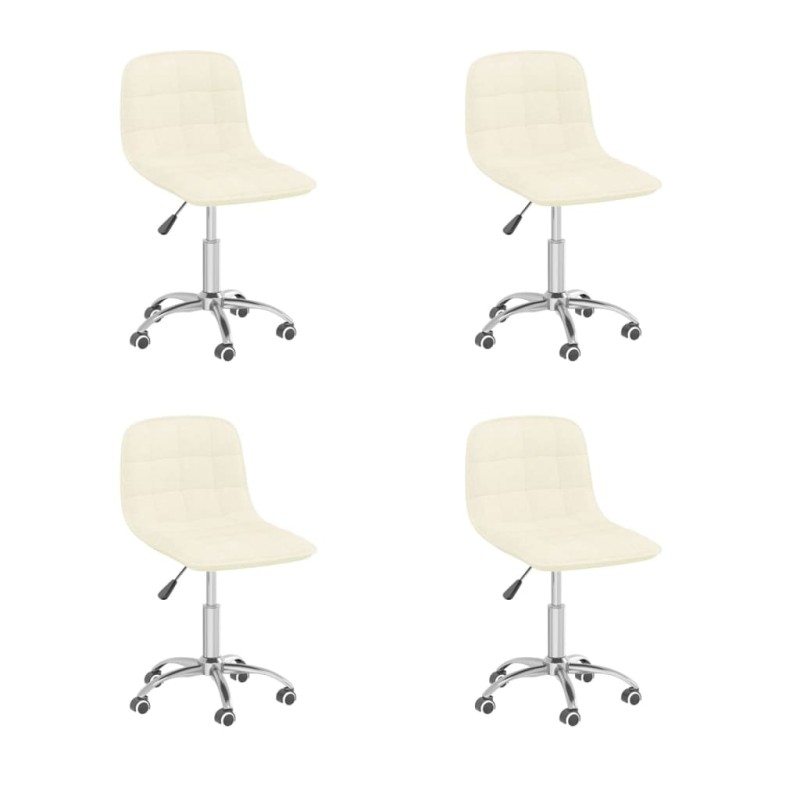 Esszimmerstühle 4 Stk. Drehbar Creme Stoff Esszimmerstühle 4 Stk. Drehbar Creme Stoff