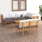 9-tlg. Garten-Lounge-Set mit Kissen Massivholz Akazie 9-tlg. Garten-Lounge-Set mit Kissen Massivholz Akazie