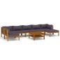 8-tlg. Garten-Lounge-Set mit Auflage Massivholz Akazie 8-tlg. Garten-Lounge-Set mit Auflage Massivholz Akazie