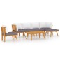 vidaXL 7-tlg. Garten-Lounge-Set mit Kissen Massivholz Akazie vidaXL 7-tlg. Garten-Lounge-Set mit Kissen Massivholz Akazie