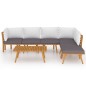 vidaXL 7-tlg. Garten-Lounge-Set mit Kissen Massivholz Akazie vidaXL 7-tlg. Garten-Lounge-Set mit Kissen Massivholz Akazie