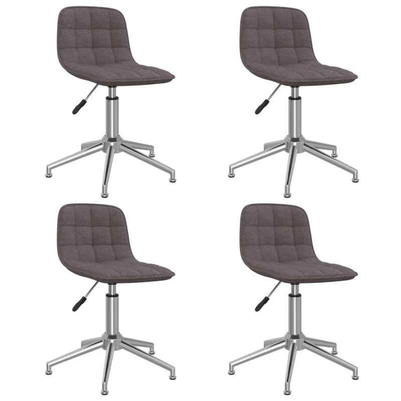 Esszimmerstühle 4 Stk. Drehbar Taupe Stoff Esszimmerstühle 4 Stk. Drehbar Taupe Stoff