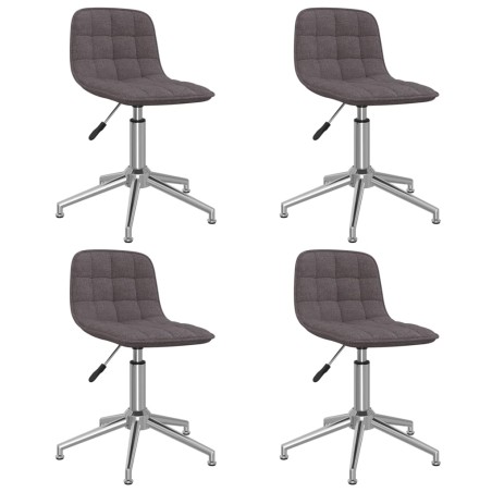 Esszimmerstühle 4 Stk. Drehbar Taupe Stoff