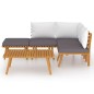 vidaXL 5-tlg. Garten-Lounge-Set mit Kissen Massivholz Akazie vidaXL 5-tlg. Garten-Lounge-Set mit Kissen Massivholz Akazie