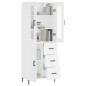 Highboard Weiß 69,5x34x180 cm Holzwerkstoff Highboard Weiß 69,5x34x180 cm Holzwerkstoff