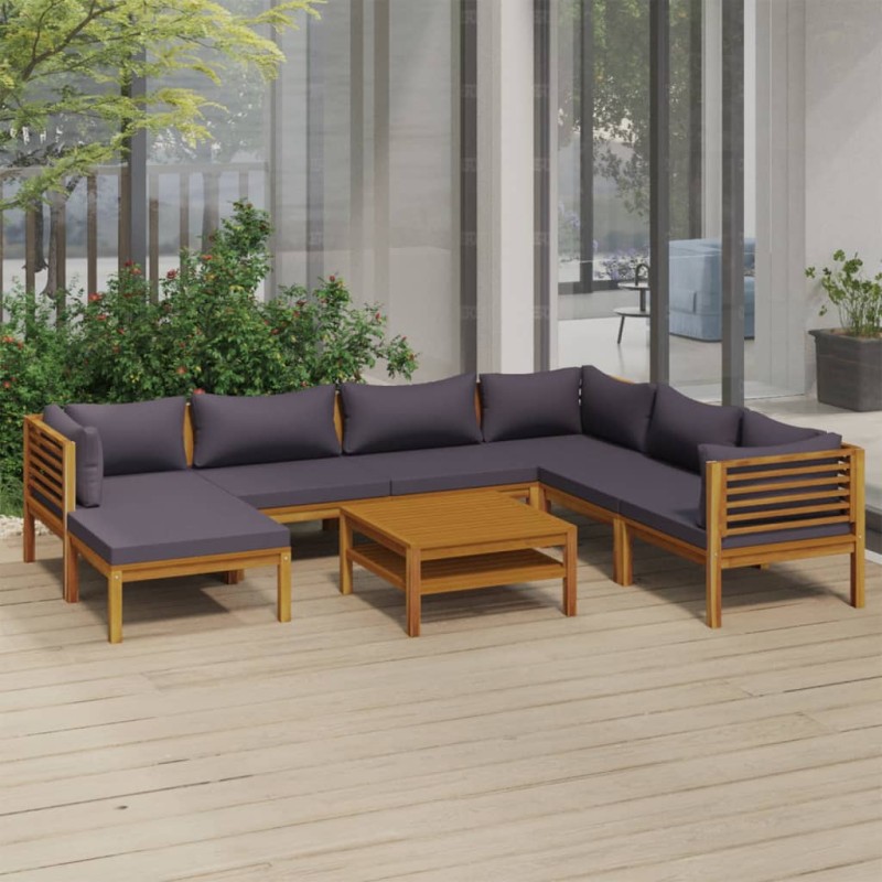 8-tlg. Garten-Lounge-Set mit Auflage Massivholz Akazie 8-tlg. Garten-Lounge-Set mit Auflage Massivholz Akazie