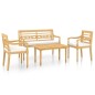 vidaXL 4-tlg. Garten-Lounge-Set mit Kissen Massivholz Teak vidaXL 4-tlg. Garten-Lounge-Set mit Kissen Massivholz Teak