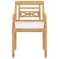 vidaXL 4-tlg. Garten-Lounge-Set mit Kissen Massivholz Teak vidaXL 4-tlg. Garten-Lounge-Set mit Kissen Massivholz Teak