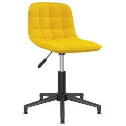 Esszimmerstühle 4 Stk. Drehbar Gelb Samt