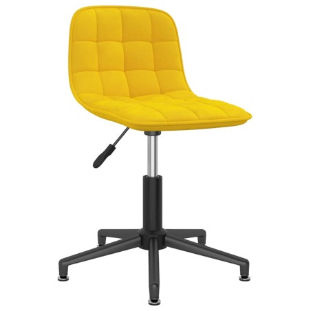 Esszimmerstühle 4 Stk. Drehbar Gelb Samt