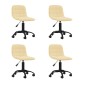 Esszimmerstühle 4 Stk. Drehbar Creme Samt Esszimmerstühle 4 Stk. Drehbar Creme Samt