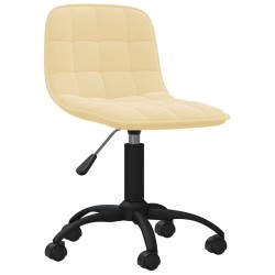 Esszimmerstühle 4 Stk. Drehbar Creme Samt