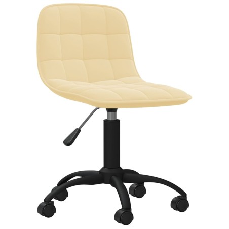 Esszimmerstühle 4 Stk. Drehbar Creme Samt