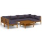 7-tlg. Garten-Lounge-Set mit Auflage Massivholz Akazie 7-tlg. Garten-Lounge-Set mit Auflage Massivholz Akazie