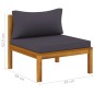 7-tlg. Garten-Lounge-Set mit Auflage Massivholz Akazie 7-tlg. Garten-Lounge-Set mit Auflage Massivholz Akazie