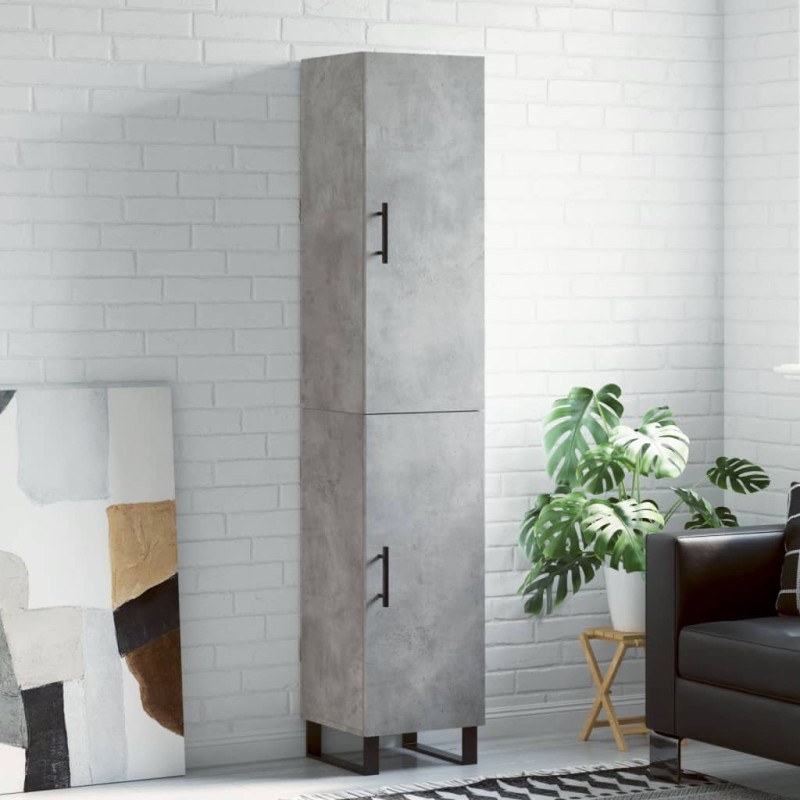 vidaXL Highboard Betongrau 34,5x34x180 cm Holzwerkstoff vidaXL Highboard Betongrau 34,5x34x180 cm Holzwerkstoff