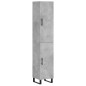 vidaXL Highboard Betongrau 34,5x34x180 cm Holzwerkstoff vidaXL Highboard Betongrau 34,5x34x180 cm Holzwerkstoff