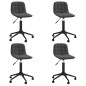 Esszimmerstühle 4 Stk. Drehbar Schwarz Samt Esszimmerstühle 4 Stk. Drehbar Schwarz Samt