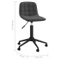 Esszimmerstühle 4 Stk. Drehbar Schwarz Samt Esszimmerstühle 4 Stk. Drehbar Schwarz Samt