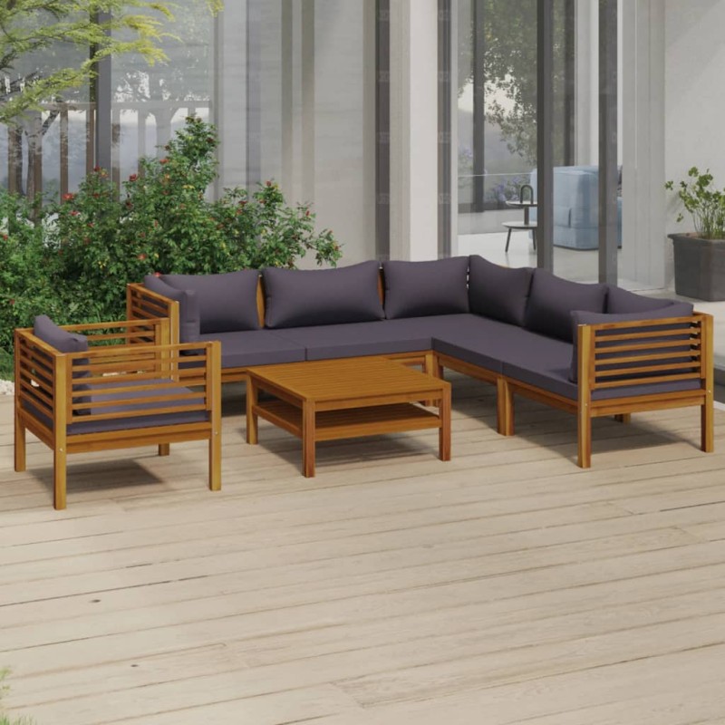 7-tlg. Garten-Lounge-Set mit Auflage Massivholz Akazie 7-tlg. Garten-Lounge-Set mit Auflage Massivholz Akazie