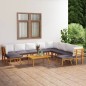 vidaXL 11-tlg. Garten-Lounge-Set mit Kissen Massivholz Akazie vidaXL 11-tlg. Garten-Lounge-Set mit Kissen Massivholz Akazie