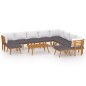 vidaXL 11-tlg. Garten-Lounge-Set mit Kissen Massivholz Akazie vidaXL 11-tlg. Garten-Lounge-Set mit Kissen Massivholz Akazie