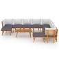 vidaXL 11-tlg. Garten-Lounge-Set mit Kissen Massivholz Akazie vidaXL 11-tlg. Garten-Lounge-Set mit Kissen Massivholz Akazie