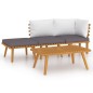 4-tlg. Garten-Lounge-Set mit Kissen Massivholz Akazie 4-tlg. Garten-Lounge-Set mit Kissen Massivholz Akazie