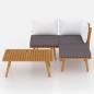 4-tlg. Garten-Lounge-Set mit Kissen Massivholz Akazie 4-tlg. Garten-Lounge-Set mit Kissen Massivholz Akazie