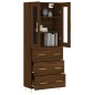 Highboard Braun Eichen-Optik 69,5x34x180 cm Holzwerkstoff Highboard Braun Eichen-Optik 69,5x34x180 cm Holzwerkstoff