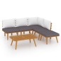 vidaXL 6-tlg. Garten-Lounge-Set mit Kissen Massivholz Akazie vidaXL 6-tlg. Garten-Lounge-Set mit Kissen Massivholz Akazie