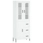 Highboard Weiß 69,5x34x180 cm Holzwerkstoff Highboard Weiß 69,5x34x180 cm Holzwerkstoff