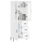 Highboard Weiß 69,5x34x180 cm Holzwerkstoff Highboard Weiß 69,5x34x180 cm Holzwerkstoff