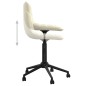 Esszimmerstühle 6 Stk. Drehbar Creme Samt Esszimmerstühle 6 Stk. Drehbar Creme Samt