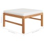 7-tlg. Garten-Lounge-Set mit Creme Kissen Massivholz Teak 7-tlg. Garten-Lounge-Set mit Creme Kissen Massivholz Teak