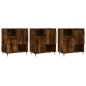 Sideboards 3 Stk. Räuchereiche Holzwerkstoff Sideboards 3 Stk. Räuchereiche Holzwerkstoff