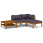 4-tlg. Garten-Lounge-Set mit Auflage Massivholz Akazie 4-tlg. Garten-Lounge-Set mit Auflage Massivholz Akazie