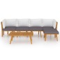 vidaXL 6-tlg. Garten-Lounge-Set mit Kissen Massivholz Akazie vidaXL 6-tlg. Garten-Lounge-Set mit Kissen Massivholz Akazie