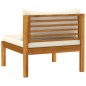 4-Sitzer-Gartensofa mit Creme Kissen Massivholz Akazie 4-Sitzer-Gartensofa mit Creme Kissen Massivholz Akazie