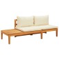 5-tlg. Garten-Lounge-Set mit Cremeweißen Kissen Akazienholz 5-tlg. Garten-Lounge-Set mit Cremeweißen Kissen Akazienholz