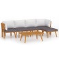 6-tlg. Garten-Lounge-Set mit Kissen Massivholz Akazie 6-tlg. Garten-Lounge-Set mit Kissen Massivholz Akazie