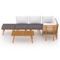 6-tlg. Garten-Lounge-Set mit Kissen Massivholz Akazie 6-tlg. Garten-Lounge-Set mit Kissen Massivholz Akazie