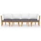 4-tlg. Garten-Lounge-Set mit Kissen Massivholz Akazie 4-tlg. Garten-Lounge-Set mit Kissen Massivholz Akazie