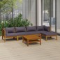 vidaXL 6-tlg. Garten-Lounge-Set mit Auflage Massivholz Akazie vidaXL 6-tlg. Garten-Lounge-Set mit Auflage Massivholz Akazie