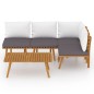 5-tlg. Garten-Lounge-Set mit Kissen Massivholz Akazie 5-tlg. Garten-Lounge-Set mit Kissen Massivholz Akazie