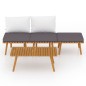 4-tlg. Garten-Lounge-Set mit Kissen Massivholz Akazie 4-tlg. Garten-Lounge-Set mit Kissen Massivholz Akazie