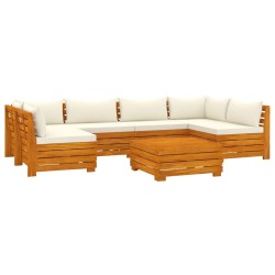 7-tlg. Garten-Lounge-Set mit Kissen Massivholz Akazie