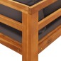 vidaXL Gartenbänke mit dunkelgrauen Kissen 2 Stk. Akazienholz vidaXL Gartenbänke mit dunkelgrauen Kissen 2 Stk. Akazienholz