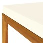 3-tlg. Garten-Lounge-Set mit Creme Kissen Massivholz Akazie 3-tlg. Garten-Lounge-Set mit Creme Kissen Massivholz Akazie
